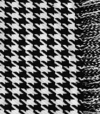 Houndstooth Throw Black and White Modern Sofa Blanket