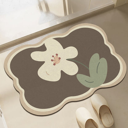 Super Absorbent Flower Non-Slip Mat for Bathroom