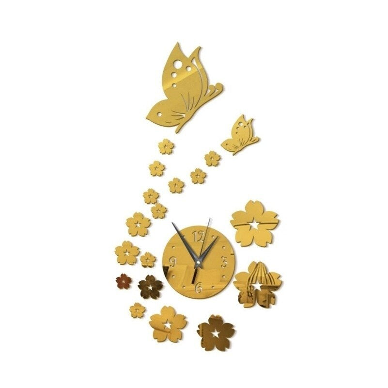 ButterflyGarden - Beautiful Butterfly Garden Wall Clock