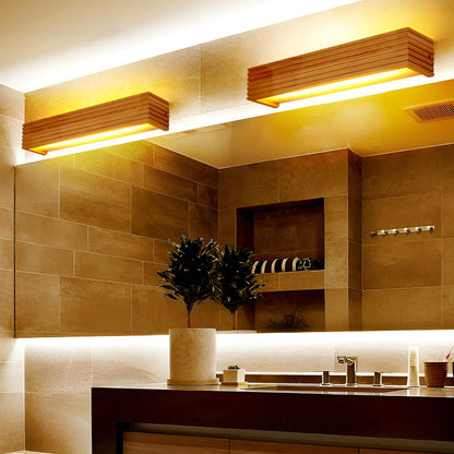 GlowWood - Rectangular Waterproof LED Nordic Wall Lamp Mirror Lighting