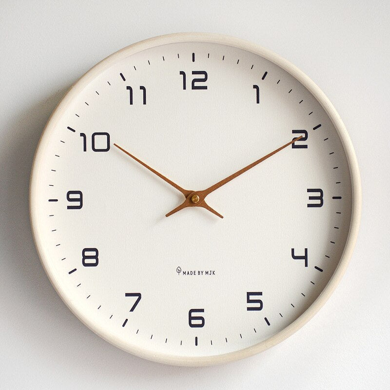 Wooden Wall Clock - Scandinavian Simplicity