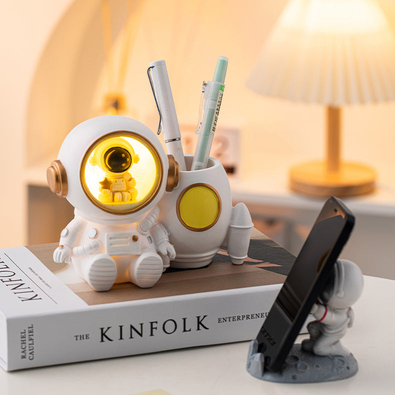 LED Astronaut Pen Holder