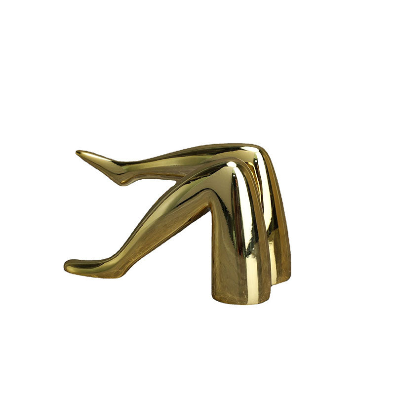 Golden Lip & Legs Art Statue