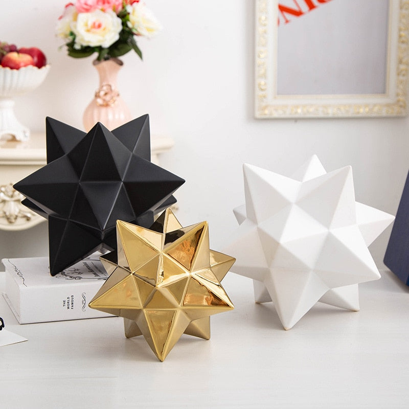 Ceramic Star Shaped Particle Decor