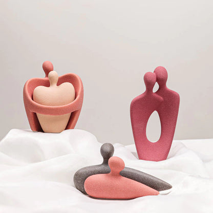 Abstract Ceramic Love Sculpture