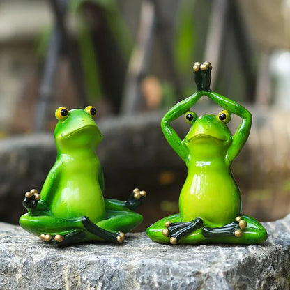 Yoga Frog Figurines