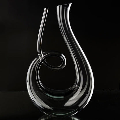 Mendocino Twist Crystal Glass Wine Decanter