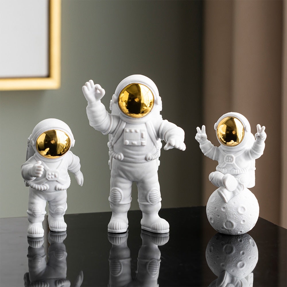 Astronaut on Moon Figurines