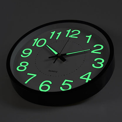 LightSilence - Silent Classroom Wall Clock with LED Lighting 12 Inch