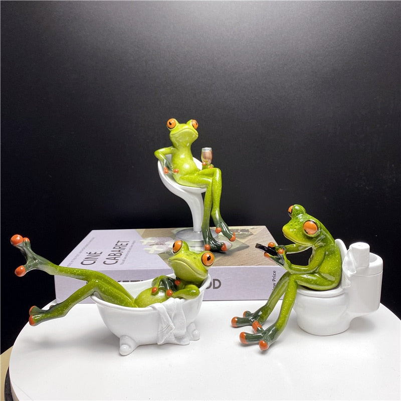 Leggy Frog Figurines