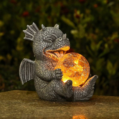 Garden statue - Draconis - Solar Lighting - Resin Dragon Statue