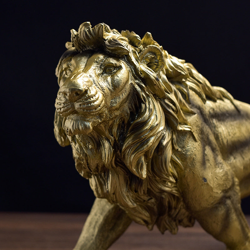 Golden Lion King Statue