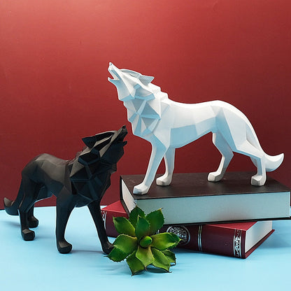 Geometric Wolf Figurines