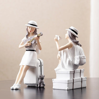 Summer Travel Girls Figurine