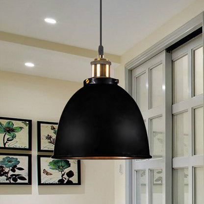 DomeLight - Wrought Iron Hanging Lamp with Atmospheric Appearance