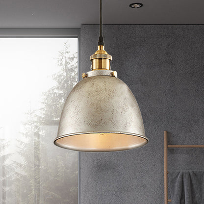 DomeLight - Wrought Iron Hanging Lamp with Atmospheric Appearance