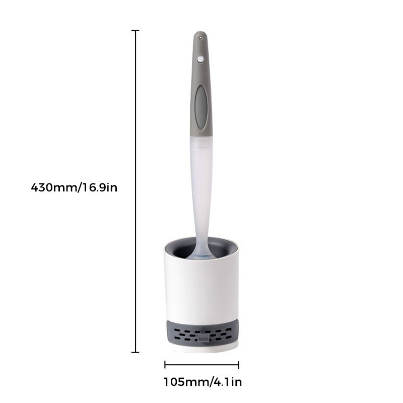 Silicone Toilet Brush with Refillable Dispenser