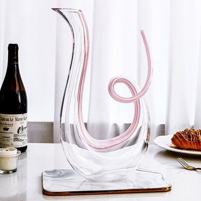 Colorful Mendocino Twist Crystal Glass Wine Decanter