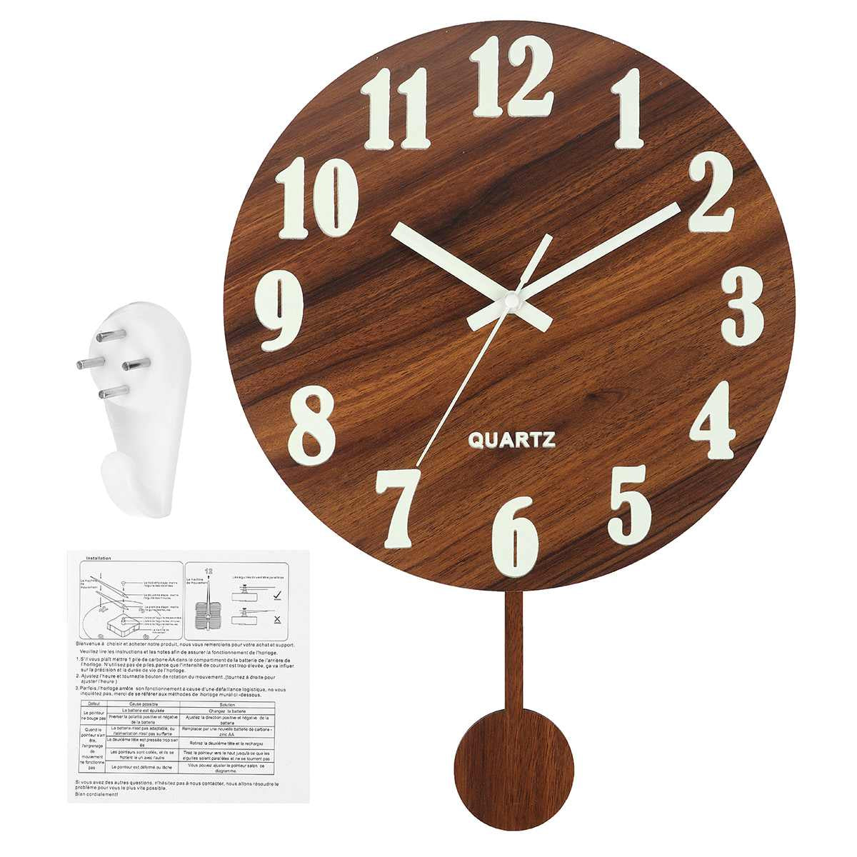 LichtEiken - Nightlight wooden clock