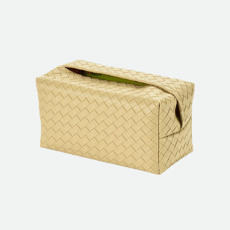 Woven Leather Tissue Paper Holder