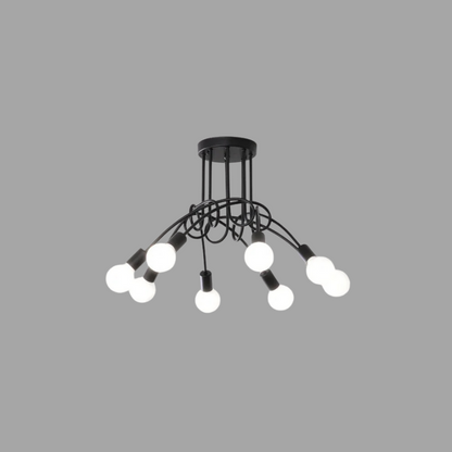 American Vintage Chandelier - Wrought Iron LED Hanging Lamp