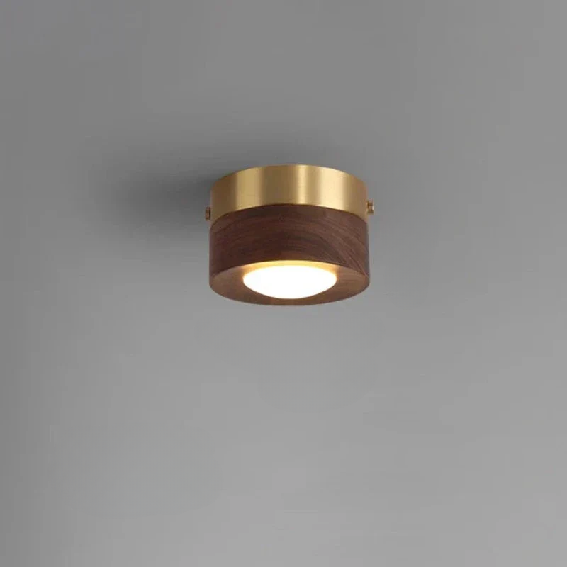 WoodAura - Walnut Ceiling Light with LED Spot