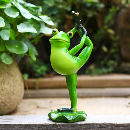 Yoga Frog Figurines