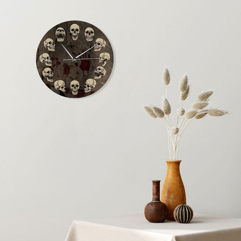 SkullArt - Anatomy Skull Wall Clock Made of Acrylic - Silent Wall Decoration