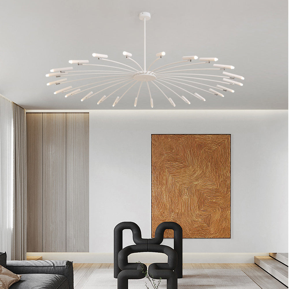 EvetteLuxe - Modern LED chandelier in gold and black