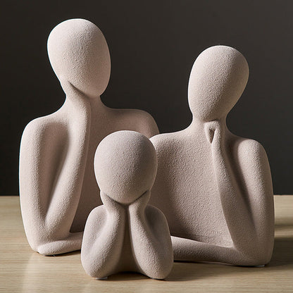 Ceramic Abstract Family of Three