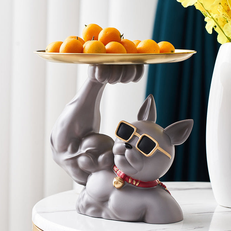 Muscular French Bulldog Candy Tray