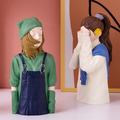 Modern Sweater Girl Figurines