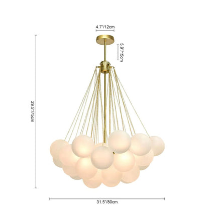 Vrimlo Frosted Ball Chandelier