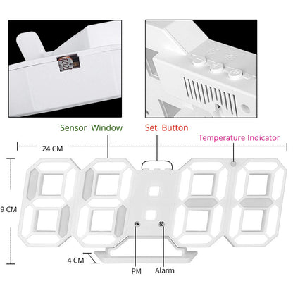 GloTime - LED Digital Multifunctional Wall Clock