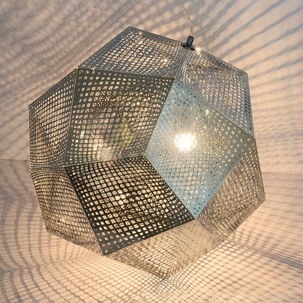 LichtDesign - Geometric Round Pendant Lamp made of Electrolytic Metal