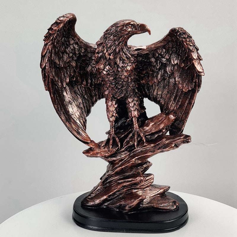 Black Hawk Eagle Sculpture