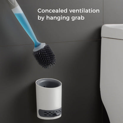 Silicone Toilet Brush with Refillable Dispenser