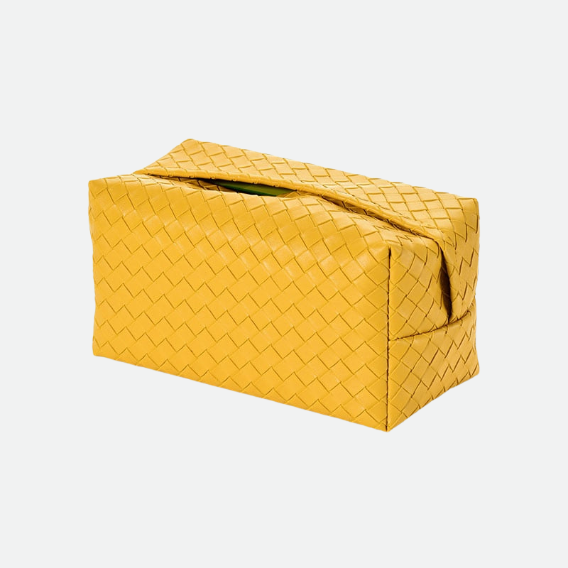 Woven Leather Tissue Paper Holder