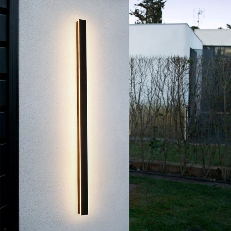 Edge Modern Design LED Wall Lamps Black Metal for Garden and Hallway