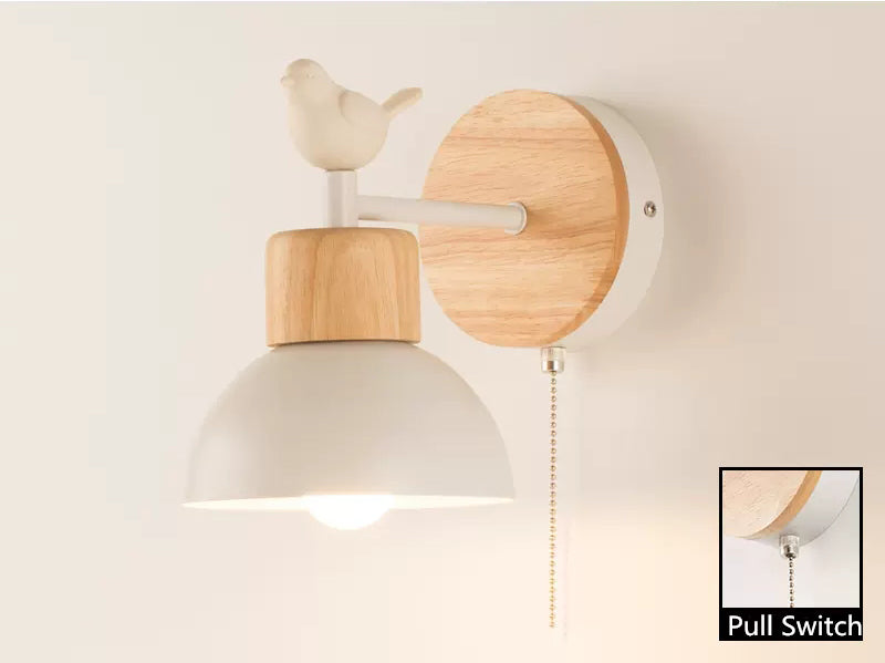 Nordic Wooden Wall Lamp