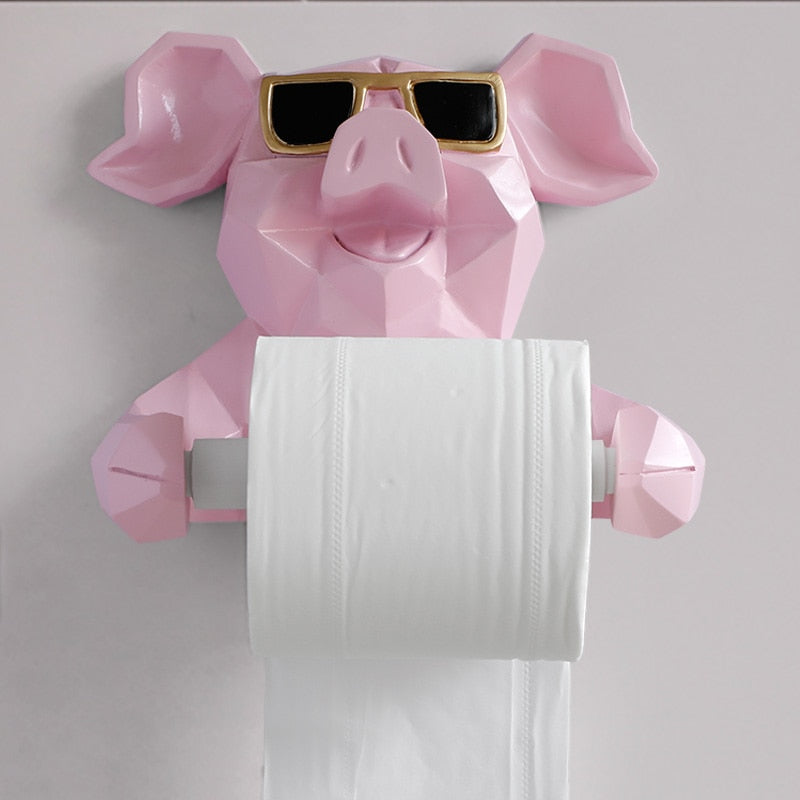 Geometric Animal Toilet Paper Holder