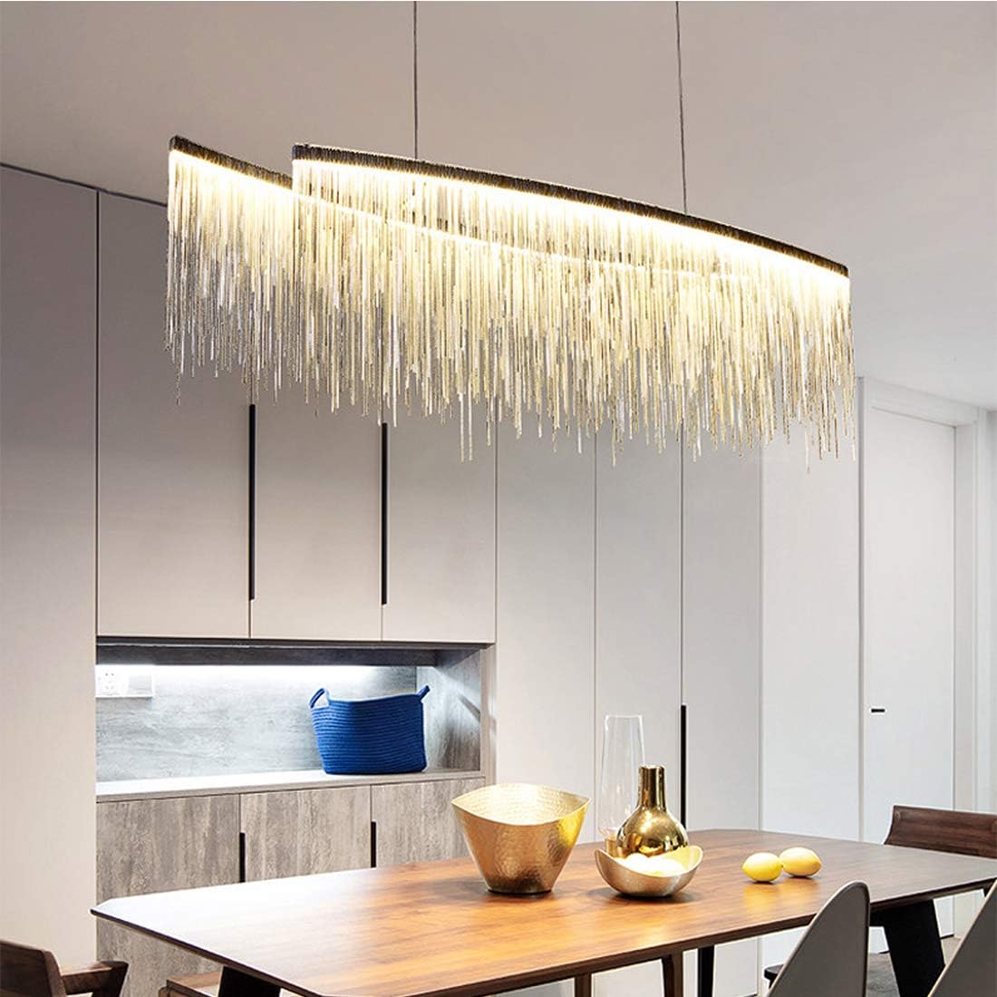 Modern Raindrop LED Chandelier - Clio Hanging Light Fixture