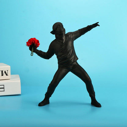 Modern Art Banksy Flower Bomber Sculpture