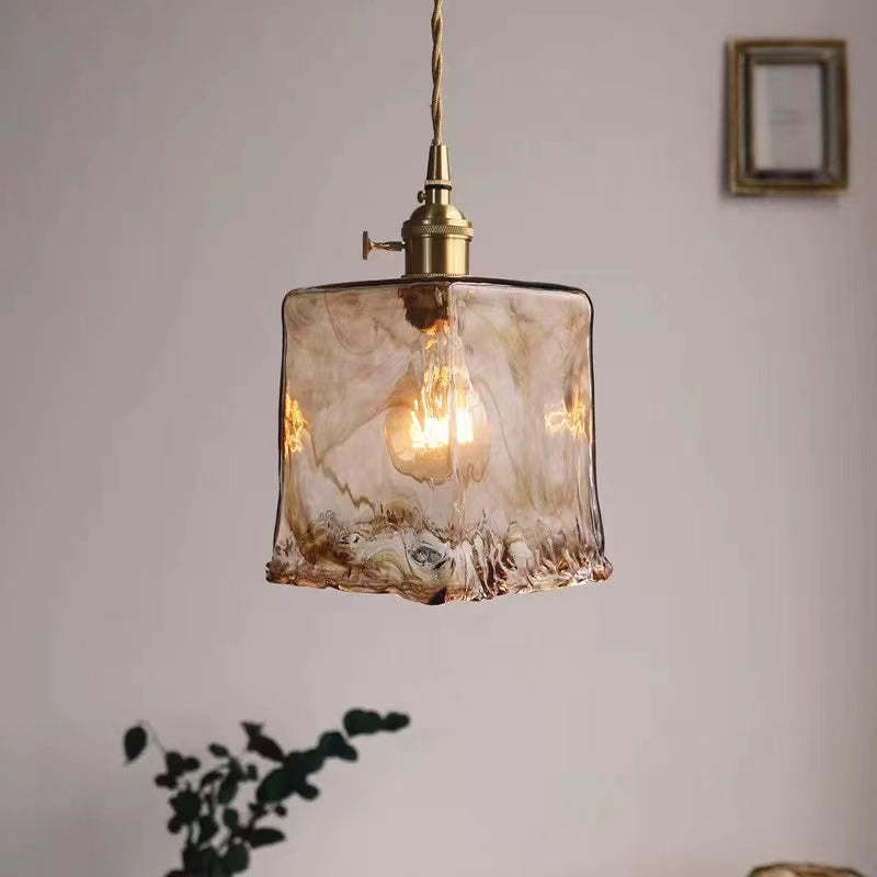 Levy Retro LED Hanging Lamps - Gold Metal and Glass for Bedroom, Living Room, Dining Room