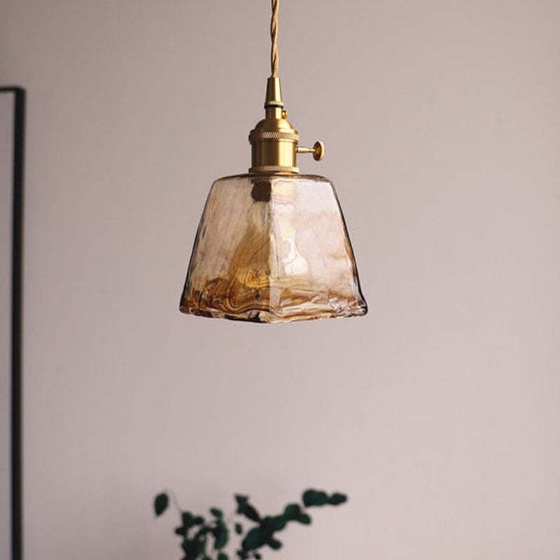 Levy Retro LED Hanging Lamps - Gold Metal and Glass for Bedroom, Living Room, Dining Room