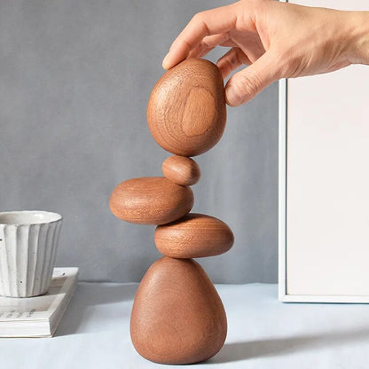 Wooden Magnetic Balance Stones