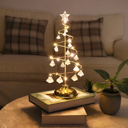 Crystal Christmas Tree Table Lamp