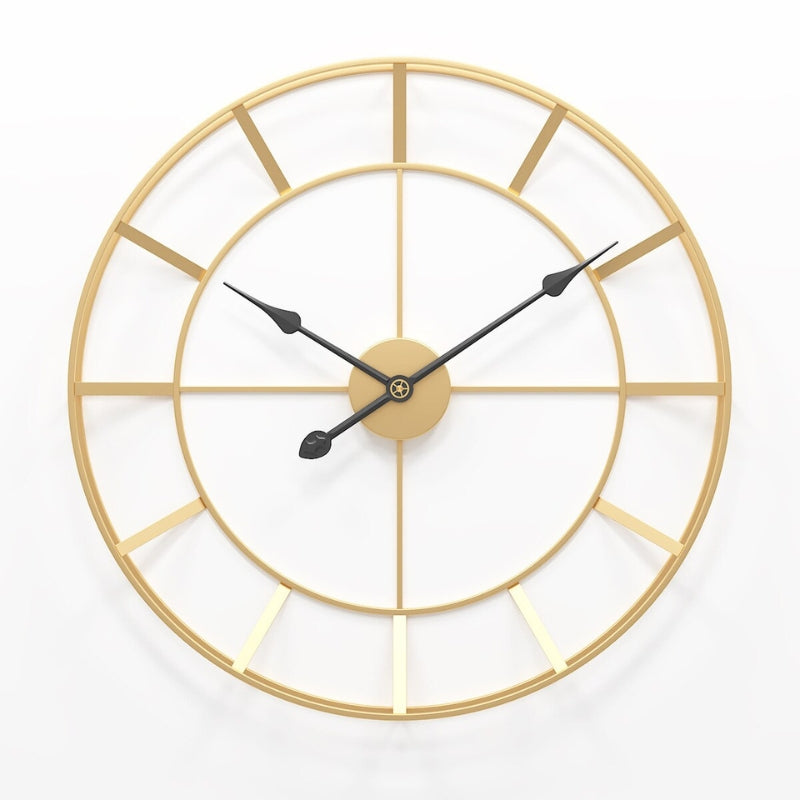 Miravique Gold Metal Wall Clock Large