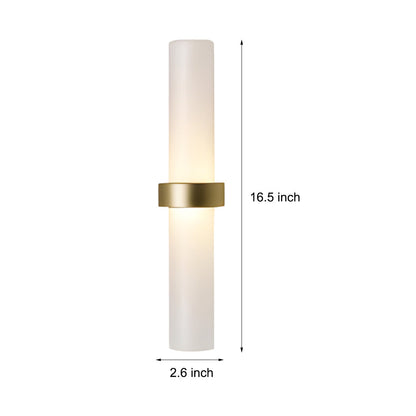 GlowLight - Modern Wall Lamp Made of Frosted Glass Tube in Warm White for the Living Room