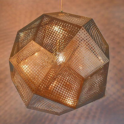 LichtDesign - Geometric Round Pendant Lamp made of Electrolytic Metal